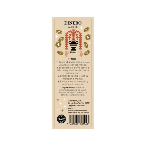 TRINIDAD ACEITE RITUAL DINERO 50ml. - Imagen 3