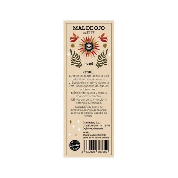 TRINIDAD ACEITE RITUAL MAL DE OJO 50ml. - Imagen 3