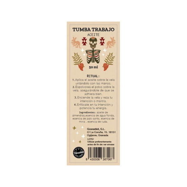 TRINIDAD ACEITE RITUAL TUMBA TRABAJOS 50ml. - Imagen 3