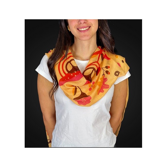 TRINIDAD PASHMINA MIEL - 180x60cm. - Imagen 4