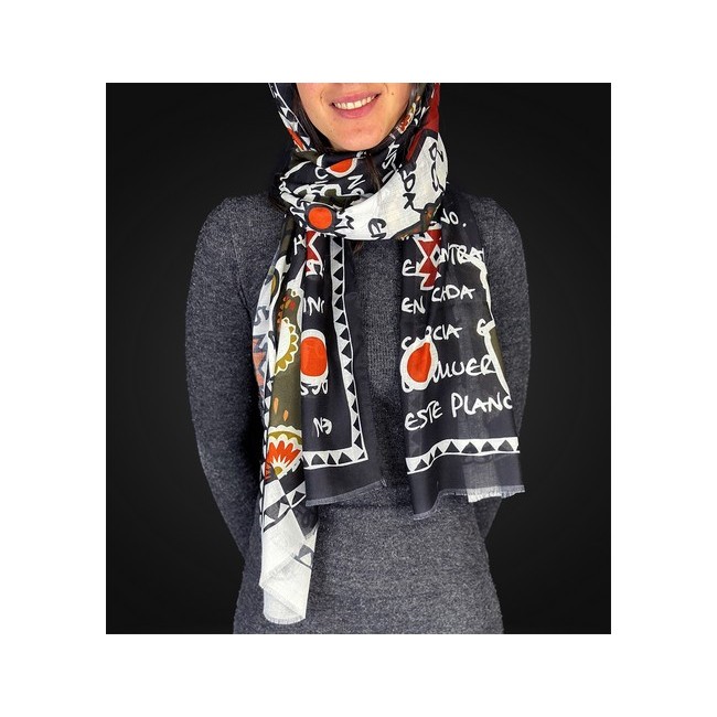 TRINIDAD PASHMINA TUMBA TRABAJOS - 180x60cm. - Imagen 3