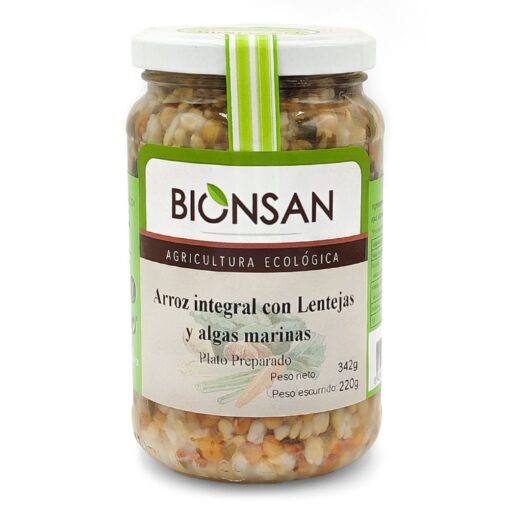 Arroz Integral con Lentejas y Algas Ecológico 370gr.