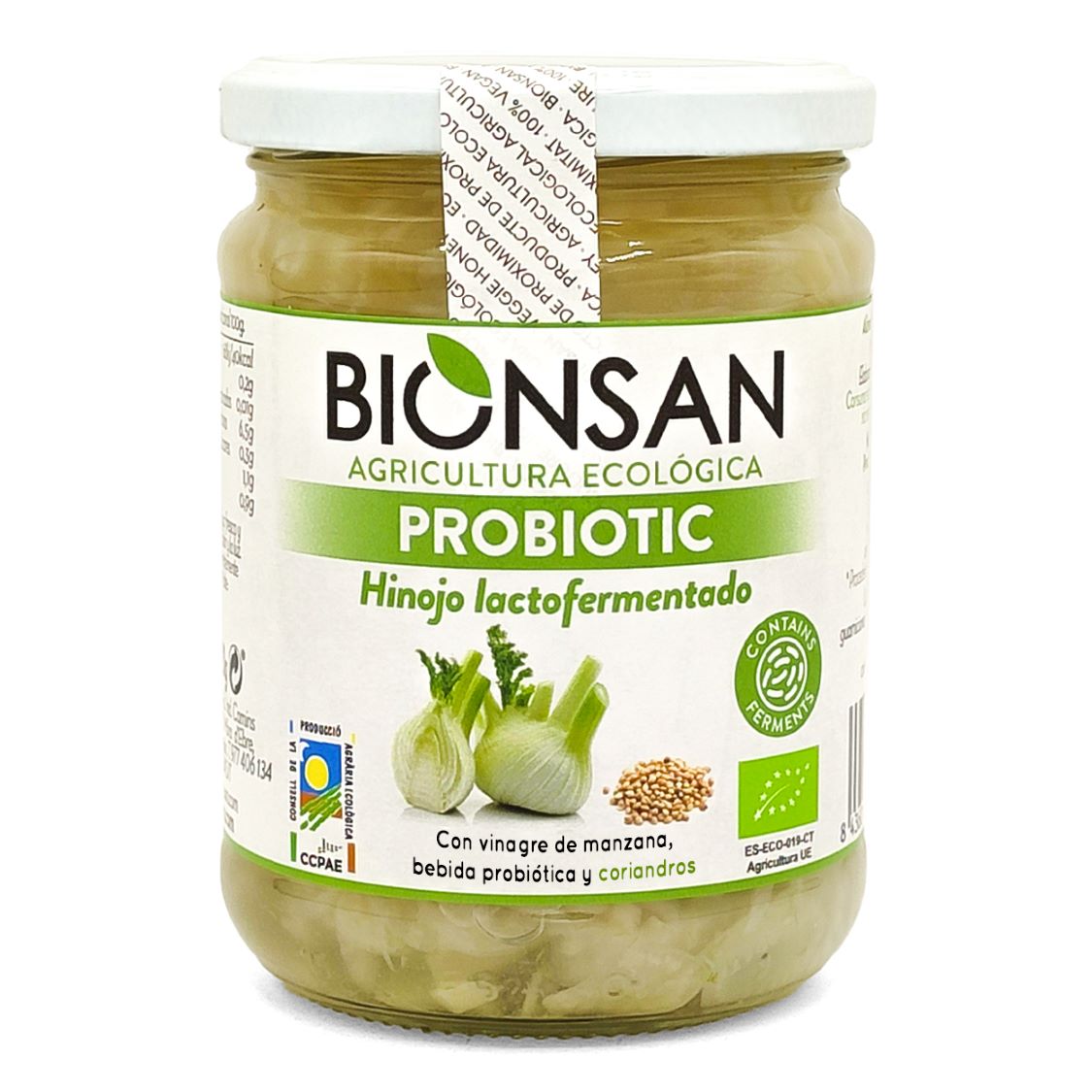 Hinojo Fermentado con Coriandros Ecológico Proximidad 420gr.