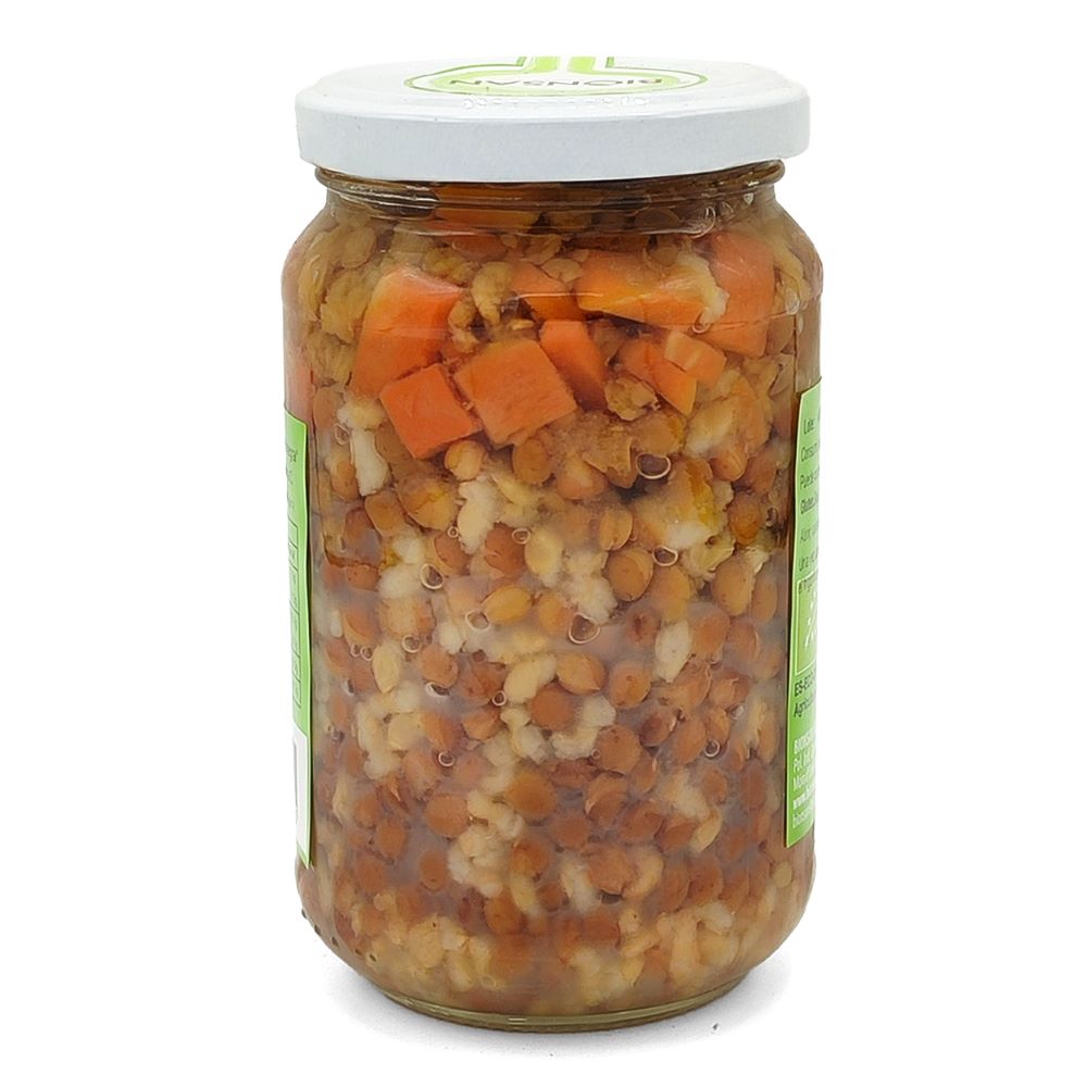 Lentejas con Arroz Integral y Zanahoria Ecológicas 370gr. - Imagen 2