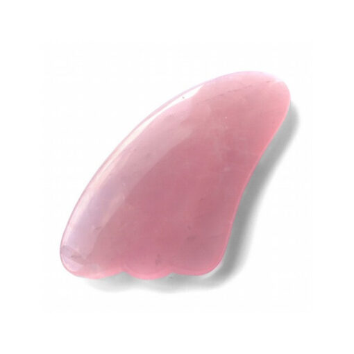 MASAJEADOR GUA SHA CUARZO ROSA - 105x50mm