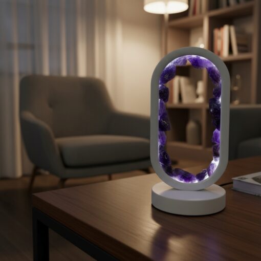 LÁMPARA DE MESA KUNUGI DE AMATISTA - USB - 3 INTENSIDADES - BLANCA - Imagen 4