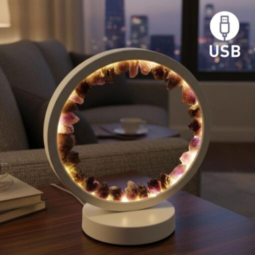 LÁMPARA DE MESA KUNUGI DE AMATISTA – USB – 1 INTENSIDADES – BLANCA