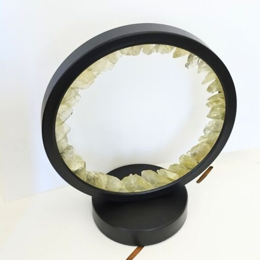 Alternative view of LÁMPARA DE MESA KUNUGI DE CITRINO – USB – 3 INTENSIDADES – NEGRA