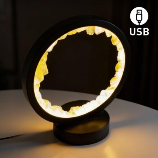 LÁMPARA DE MESA KUNUGI DE CITRINO – USB – 1 INTENSIDADES – NEGRA