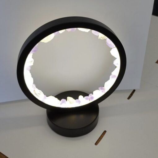 LÁMPARA DE MESA KUNUGI DE FLUORITA – USB – 3 INTENSIDADES – NEGRA - Imagen 3