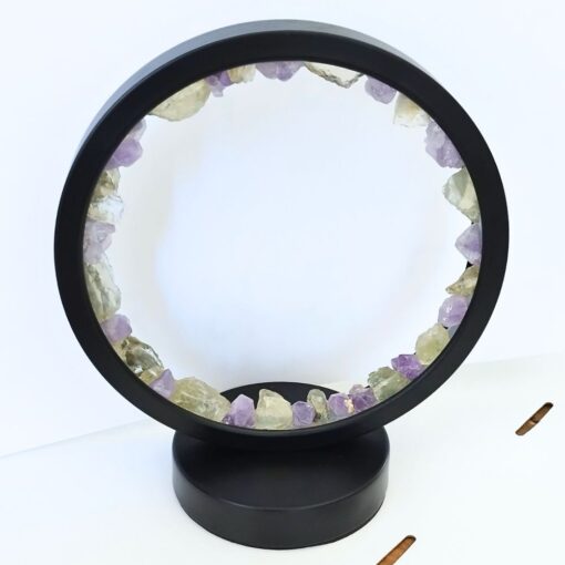 Alternative view of LÁMPARA DE MESA KUNUGI DE FLUORITA – USB – 3 INTENSIDADES – NEGRA