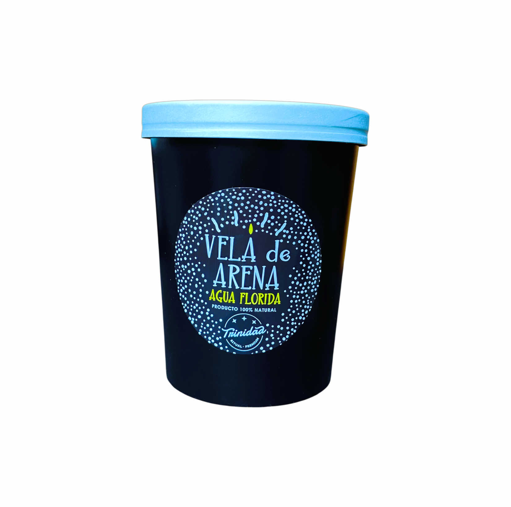 VELA DE ARENA AGUA FLORIDA - TRINIDAD PREMIUM - 450gr. - 14'50x9cm.