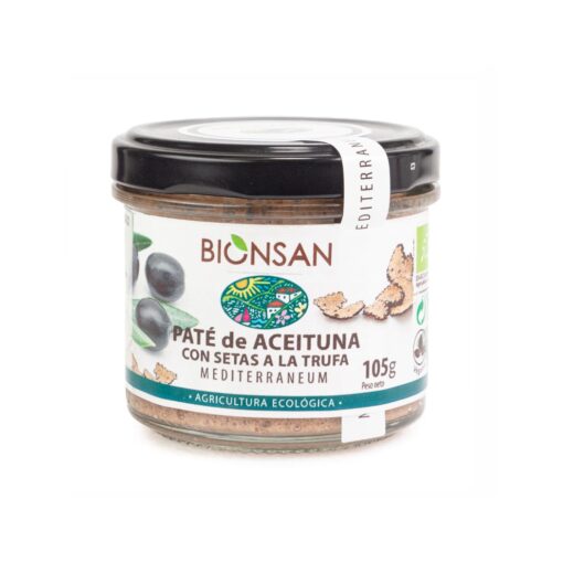 Paté de Aceituna con Setas a la Trufa Ecológico 105gr.
