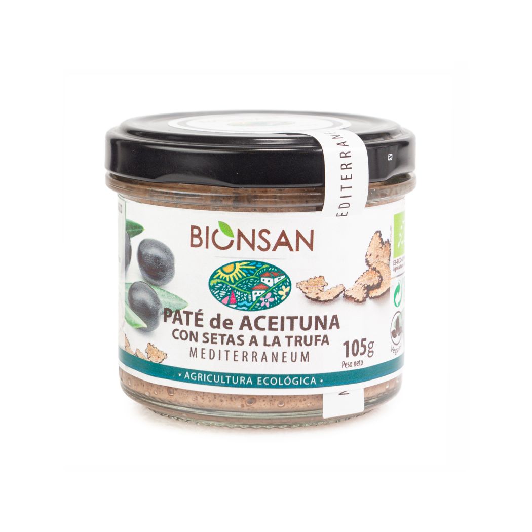Paté de Aceituna con Setas a la Trufa Ecológico 105gr.