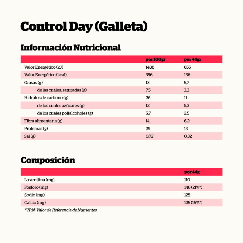 BARRITAS CONTROL DAY BROWNIE 44 GR. - Imagen 2