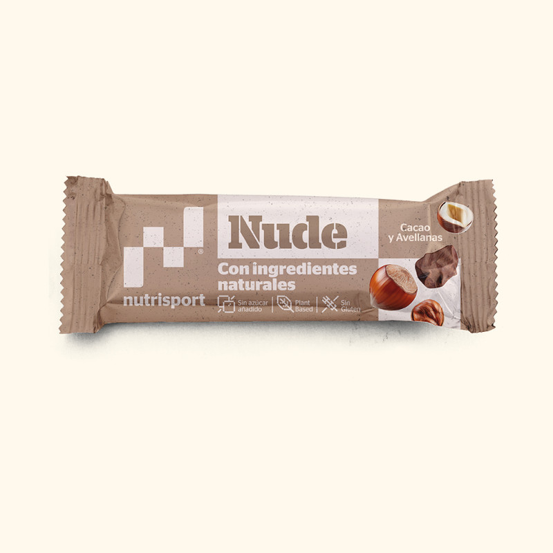 NUDE CACAO Y AVELLANAS 45 GR.