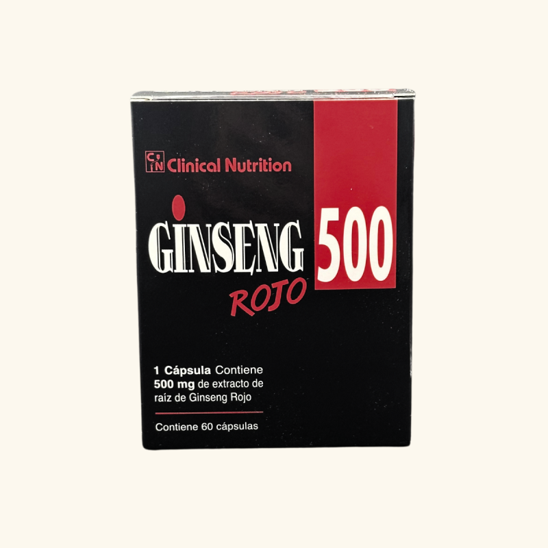GINSENG ROJO 60 CÁPSULAS 500 MG.