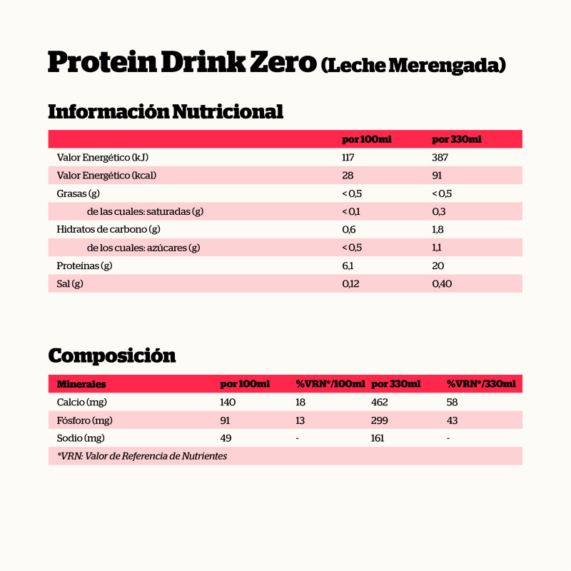 BATIDO DE PROTEÍNAS SIN AZÚCAR LECHE MERENGADA 330ml. - Imagen 2