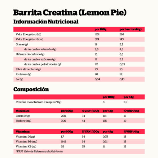 Alternative view of BARRITA CREATINA CREAPURE® LEMON PIE 44gr.