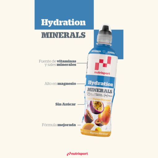 HYDRATION MINERALS MANGO Y MARACUYÁ 500ml. - Imagen 2