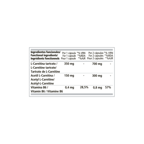 L-CARNITINE COMPLEX 2000 120 CÁPSULAS - Imagen 2