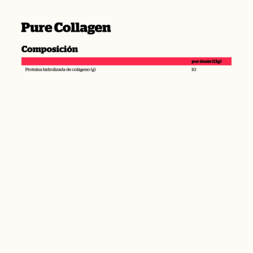 PURE COLLAGEN TREATMENT CON COLÁGENO HIDROLIZADO - 390gr. - Imagen 2