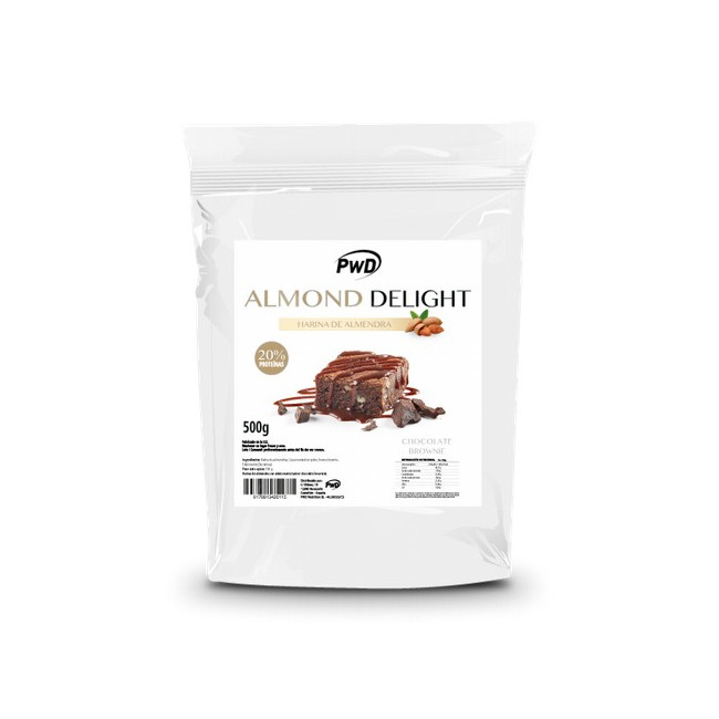 HARINA DE ALMENDRAS CON 20% DE PROTEÍNA SABOR CHOCO BROWNIE 500gr.