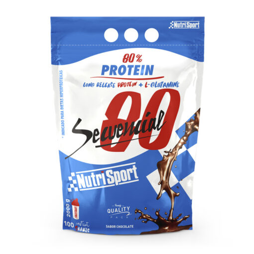 PROTEÍNA SECUENCIAL 80 POST-ENTRENAMIENTO FRESA Y PLÁTANO 500gr.