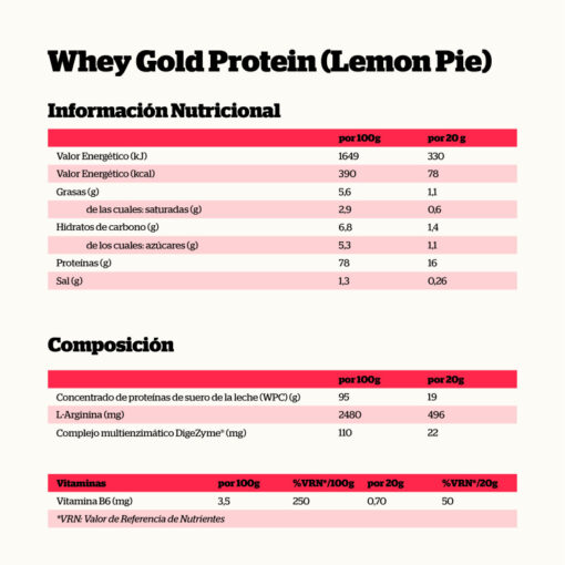 Alternative view of WHEY GOLD PROTEIN LEMON PIE 500gr.