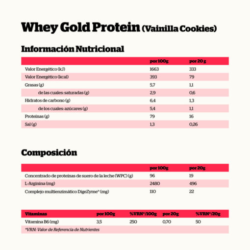 Alternative view of WHEY GOLD PROTEIN VAINILLA COOKIES 500gr.