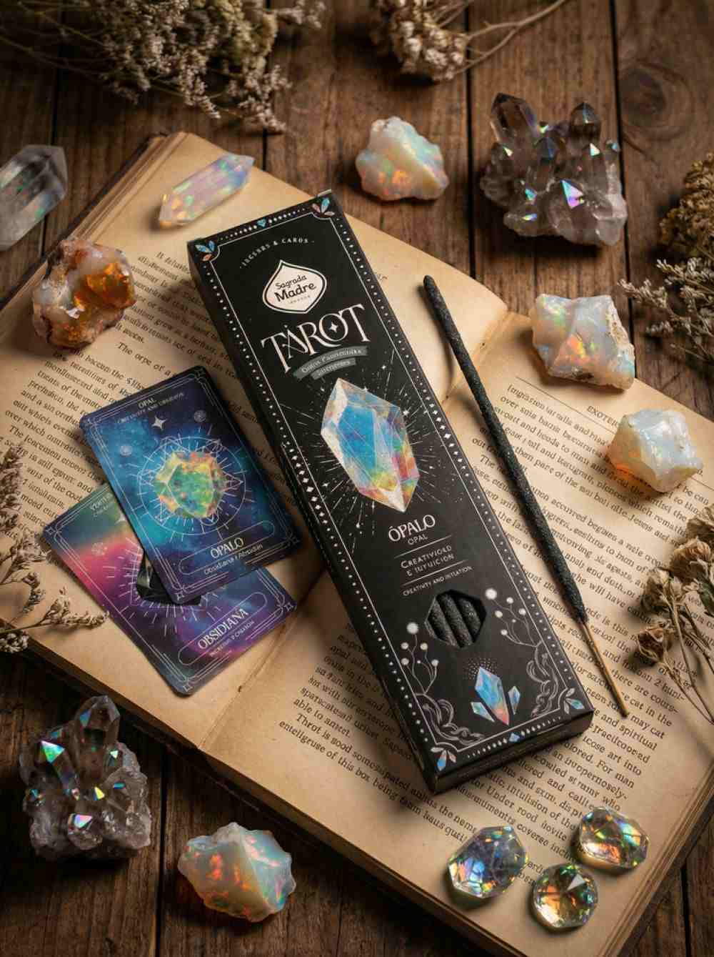 INCIENSO TAROT GEMAS ÓPALO - OLÍBANO Y MIRRA