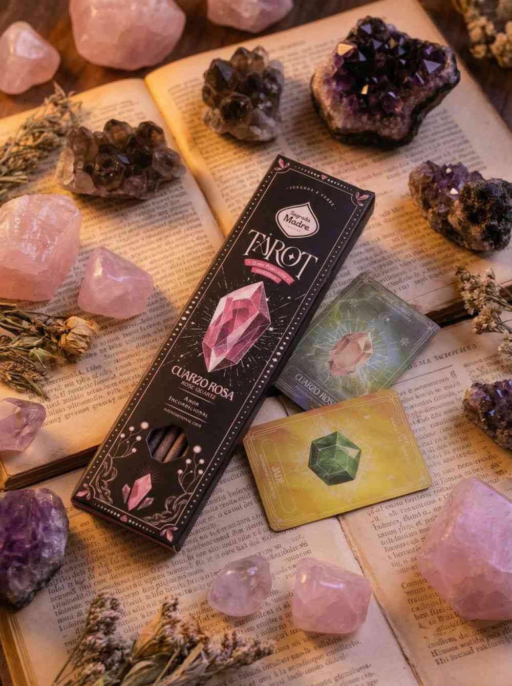 INCIENSO TAROT GEMAS CUARZO ROSA - ROSA SILVESTRE