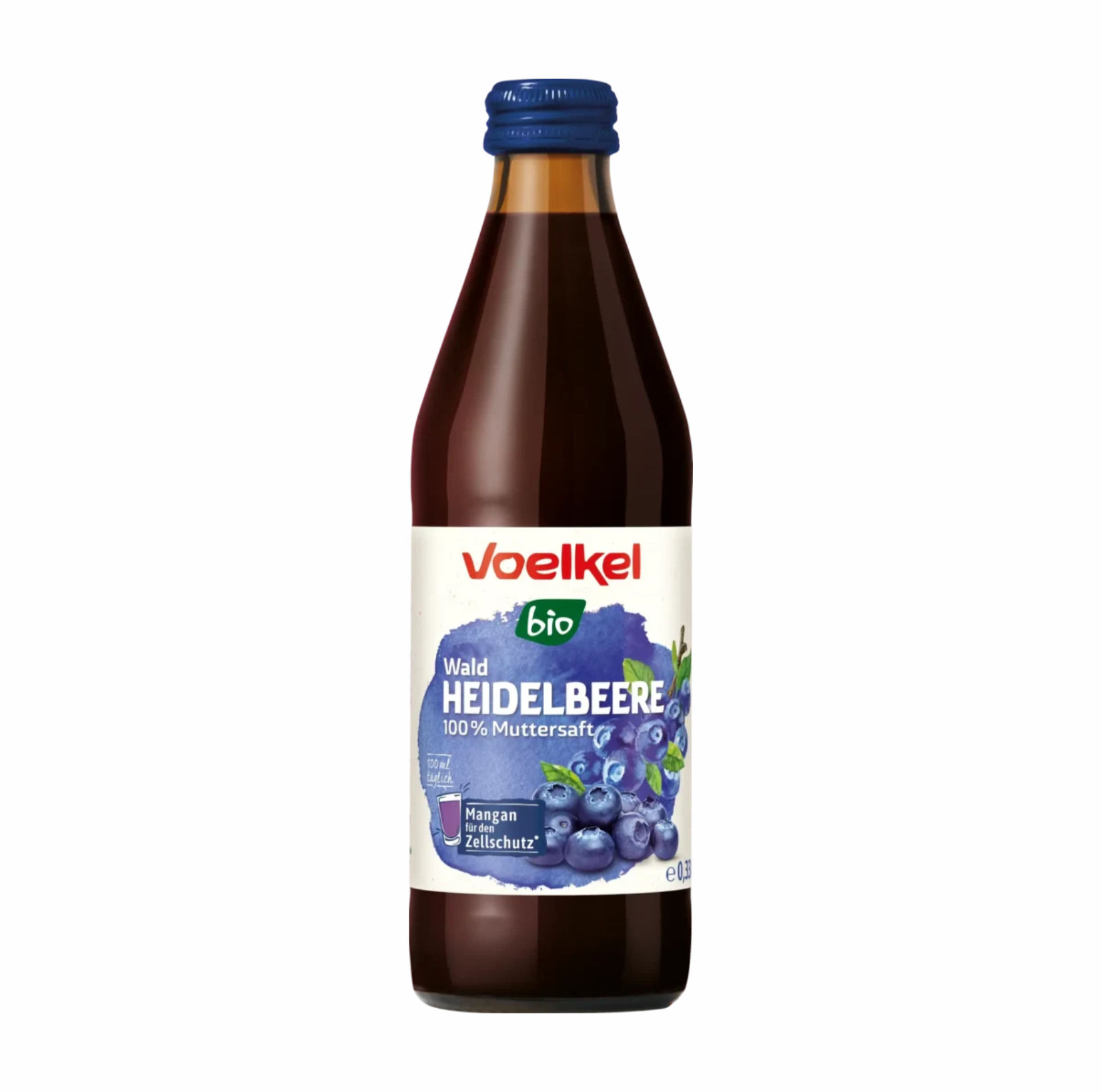 Zumo puro de arándanos BIO - 330ml.