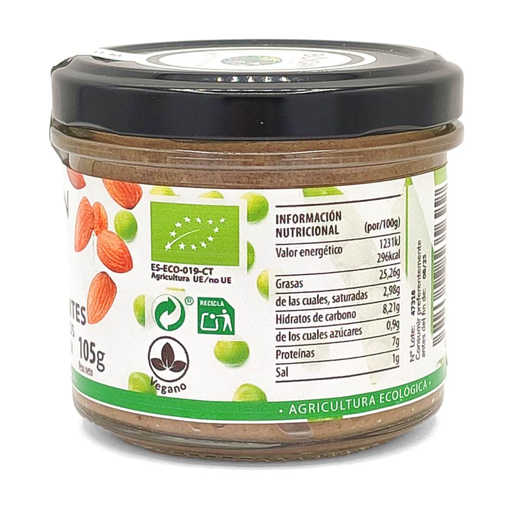 Paté de Guisantes con Frutos Secos Ecológico 105gr. - Imagen 3