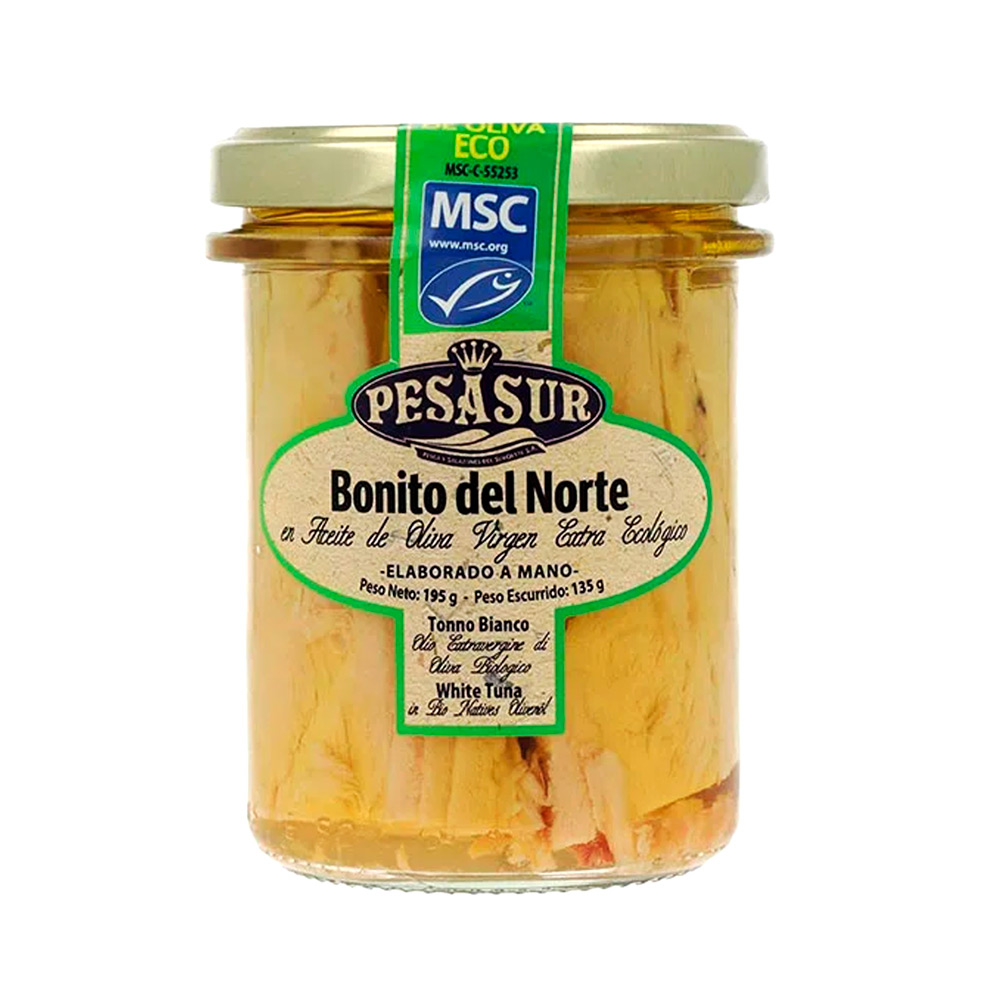 BONITO DEL NORTE MSC EN ACEITE DE OLIVA VIRGEN EXTRA ECOLÓGICO - 195gr.
