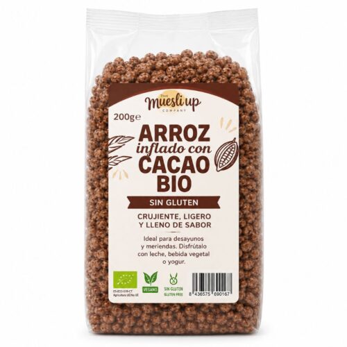 ARROZ INFLADO CON CACAO SIN GLUTEN BIO - 200gr.