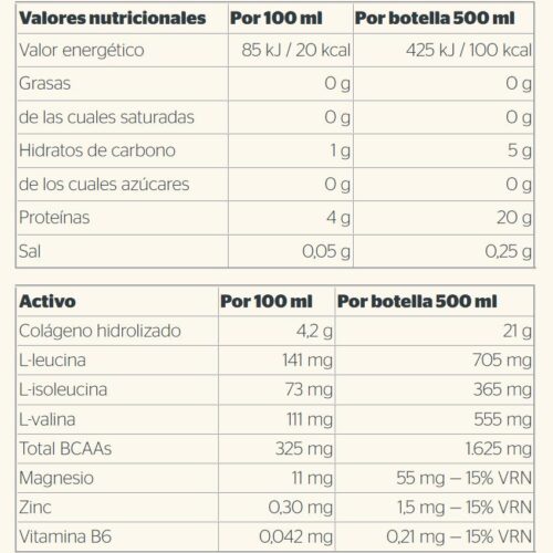 BEBIDA DE COLÁGENO HIDRLIZADO TROPICAL - 500ml. - Imagen 3