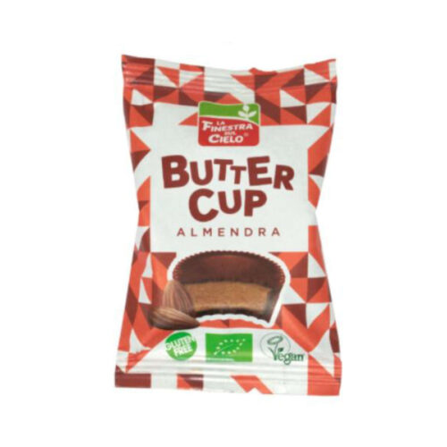 BUTTER CUP ALMENDRA BIO - SIN GLUTEN - 25gr./Ud. (Por cajas de 15 Uds.)