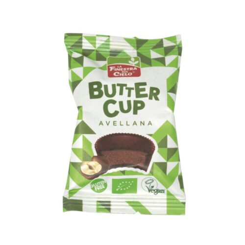 BUTTER CUP AVELLANA BIO - SIN GLUTEN - 25gr./Ud. (Por cajas de 15 Uds.)