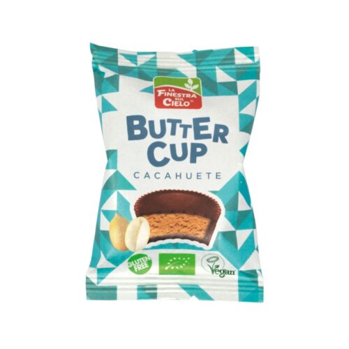 BUTTER CUP CACAHUETE BIO - SIN GLUTEN - 25gr./Ud. (Por cajas de 15 Uds.)